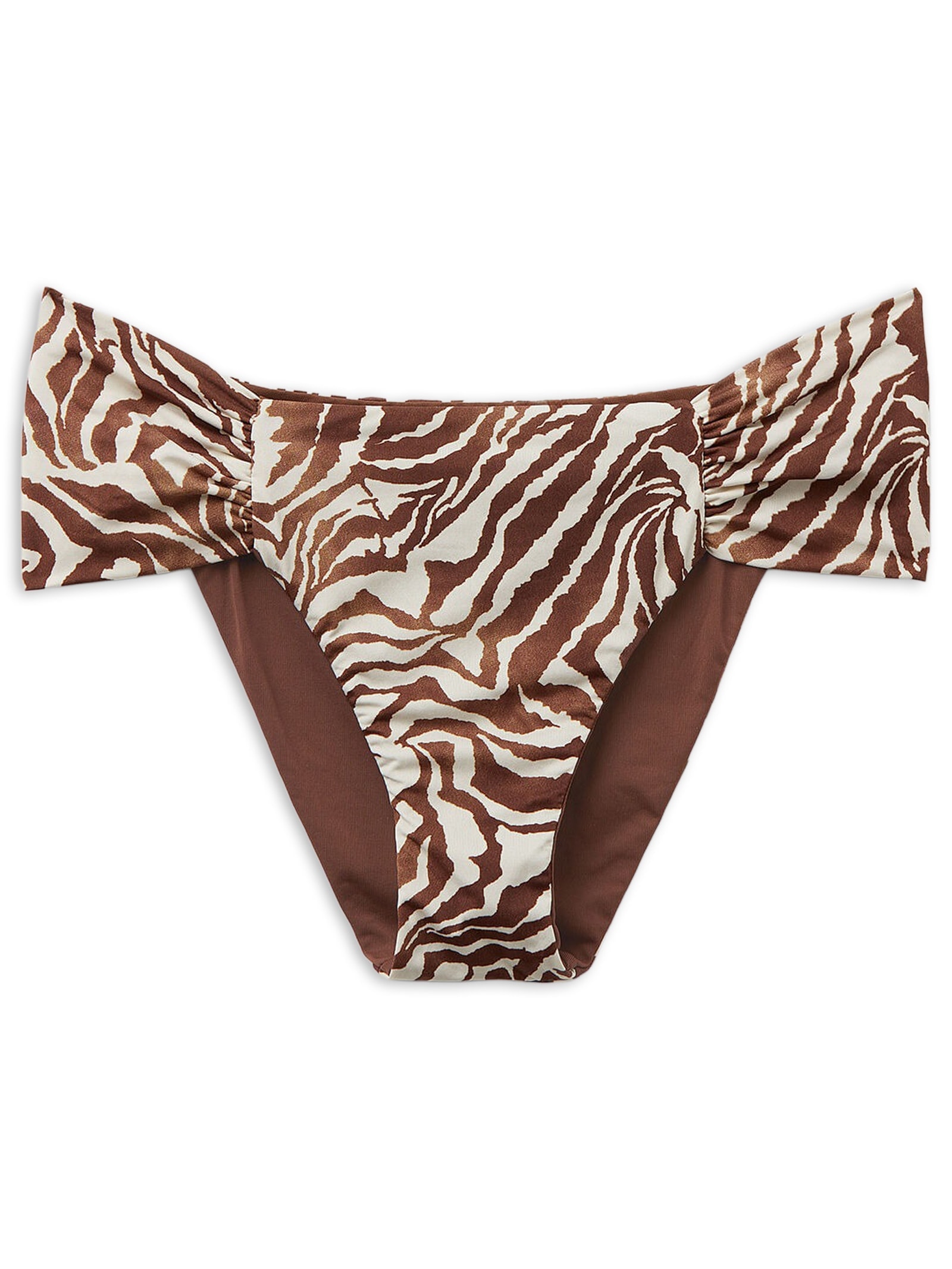 Calcinha De Biquíni Brown Zebra Marrom Calzedonia