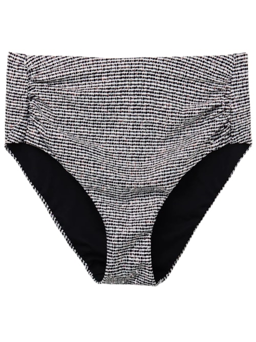 Calcinha De Biquíni Cintura Alta Black Dots – Preto