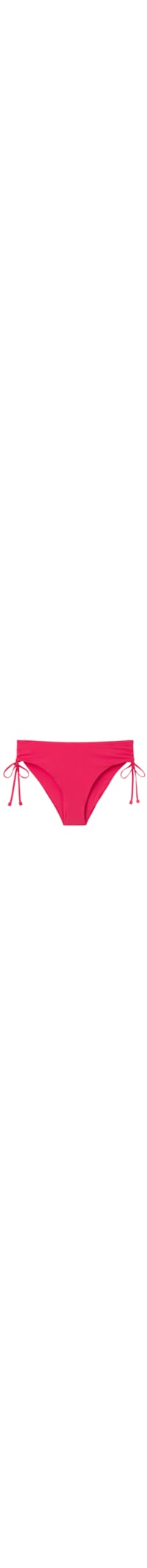 Calcinha De Biquíni Cintura Alta Com Amarração Indonésia - Rosa