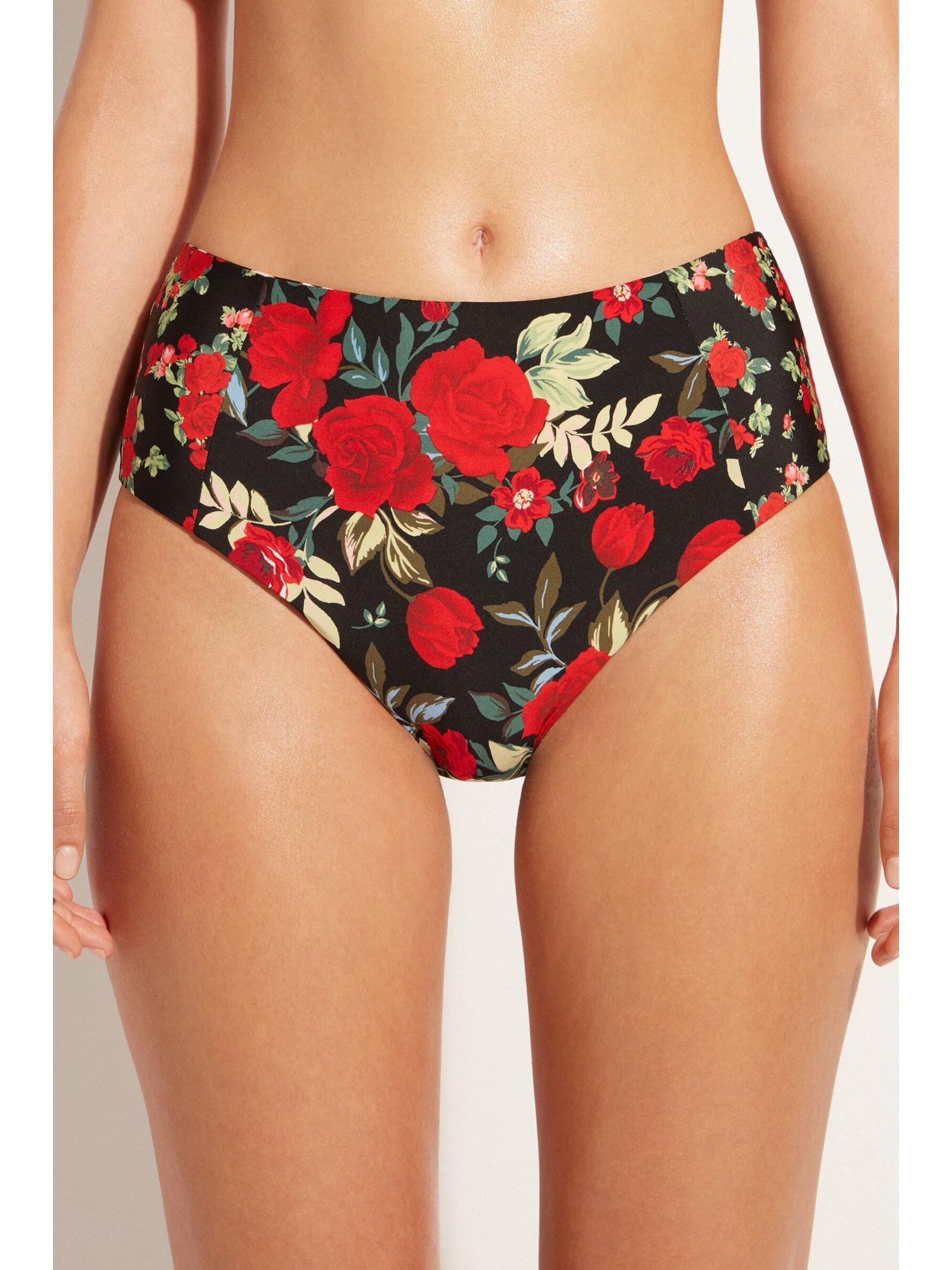 Calcinha De Biquíni Cintura Alta Dupla Face Nizza Preto Calzedonia