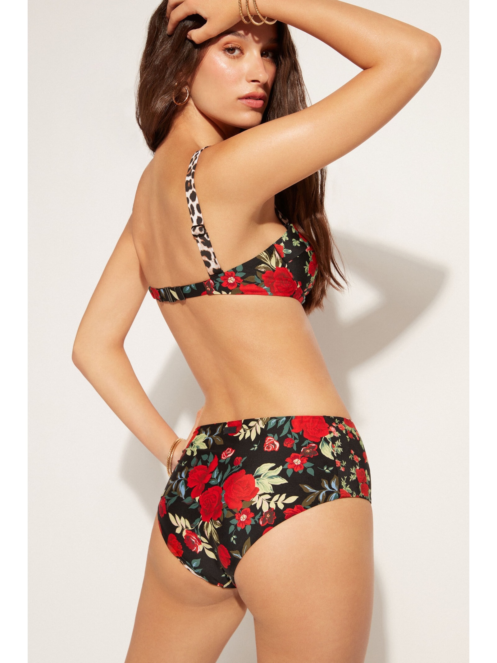 Calcinha De Biquíni Cintura Alta Dupla Face Nizza Preto Calzedonia