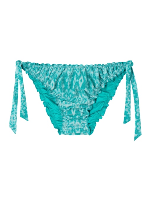 Calcinha De Biquíni Com Amarração Ethnic Island – Azul