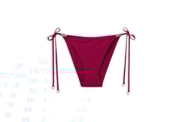 Calcinha De Biquíni Com Amarração Minimal Fit - Bordô