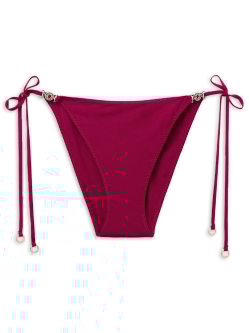 Calcinha De Biquíni Com Amarração Minimal Fit – Bordô