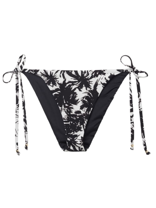 Calcinha De Biquíni Com Amarração Palms – Preto