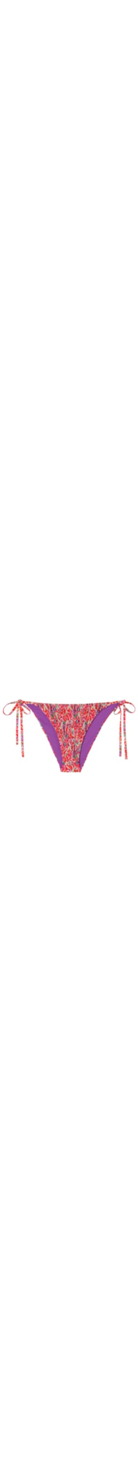 Calcinha De Biquíni Com Amarração Vibrant Paisley - Vermelho