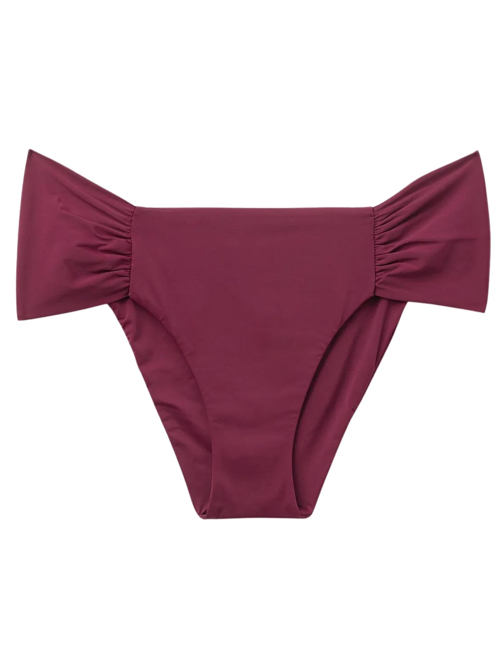 Calcinha De Biquíni Com Drapeado Indonésia Bordô Calzedonia