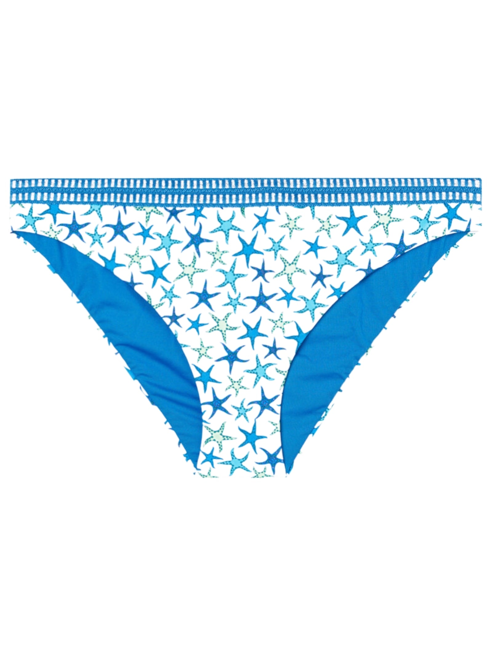 Calcinha De Biquíni Com Estrelas-Do-Mar e Paêtes Bayahibe Azul Calzedonia