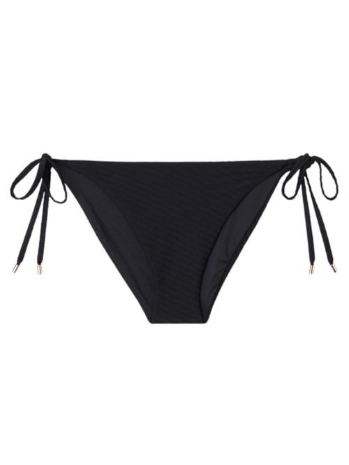 Calcinha De Biquíni Com Laços 3d Black Waves – Preto