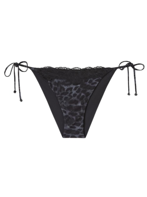 Calcinha De Biquíni Com Laços Daloa – Preto