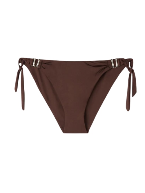 Calcinha De Biquíni Com Laços Timeless Diva – Marrom