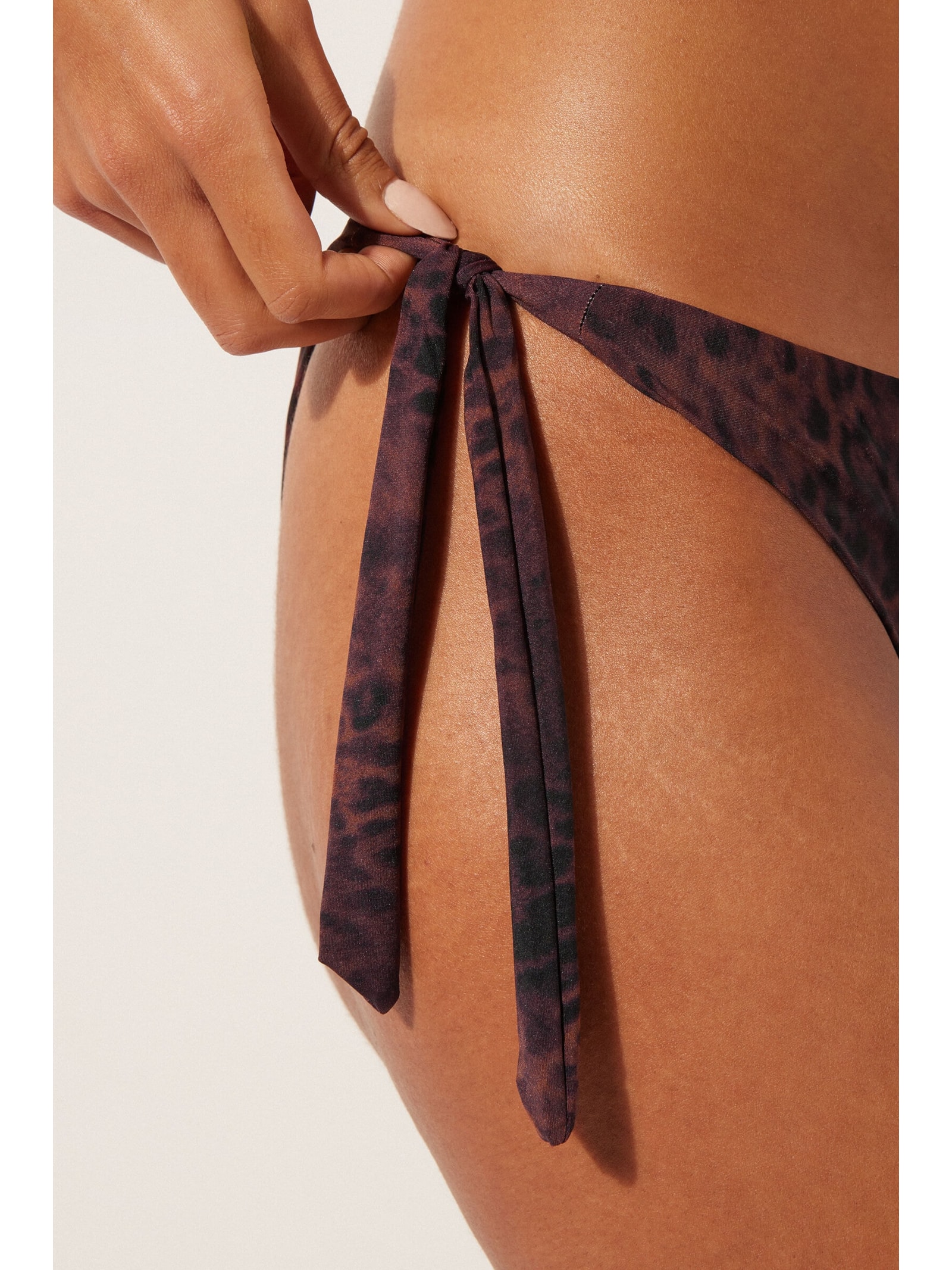 Calcinha De Biquíni Dark Animalier Marrom Calzedonia