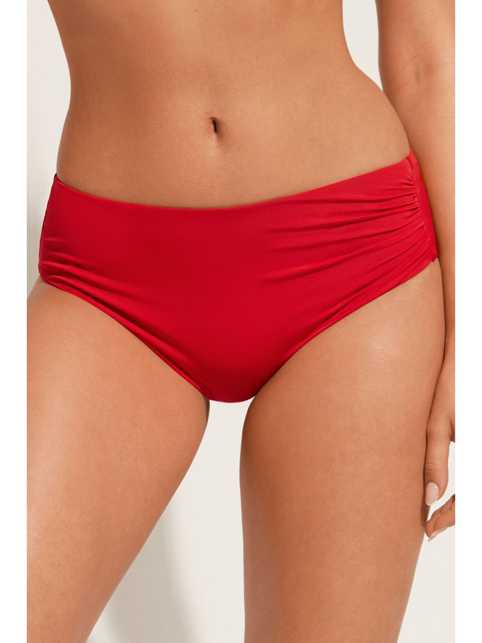 Calcinha De Biquíni De Cintura Alta Indonésia Vermelho Calzedonia
