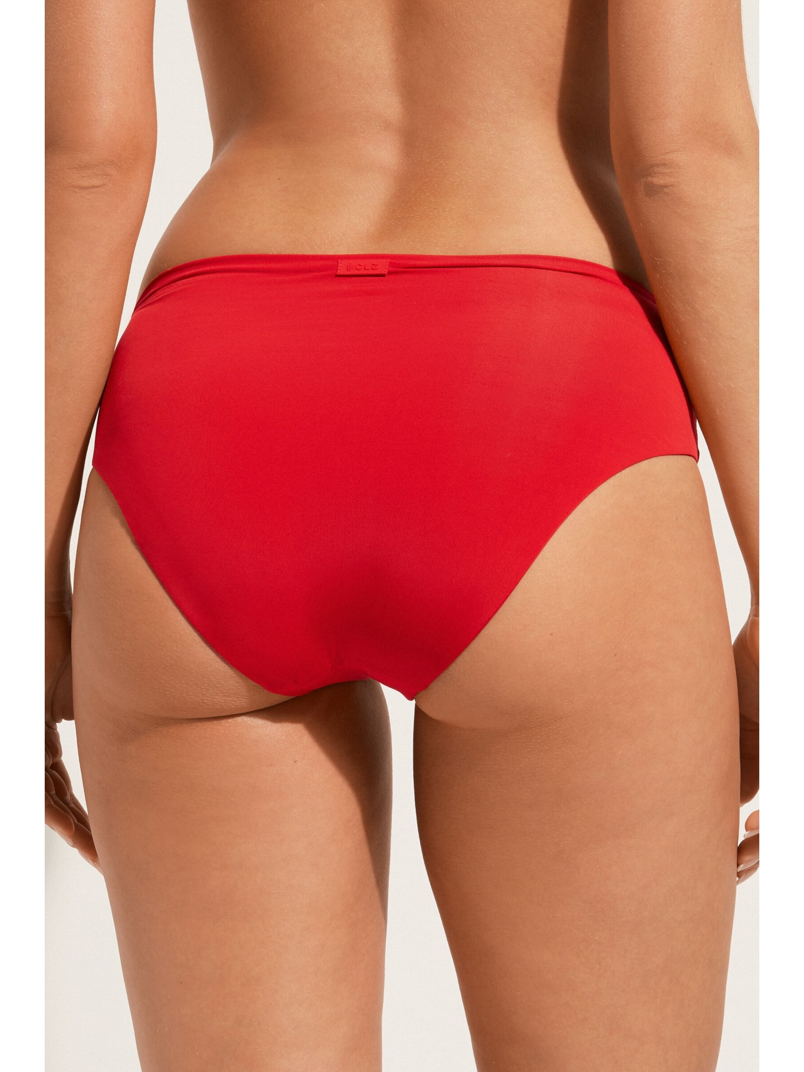 Calcinha De Biquíni De Cintura Alta Indonésia Vermelho Calzedonia
