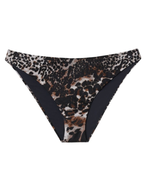Calcinha De Biquíni Elegant Animalier – Marrom