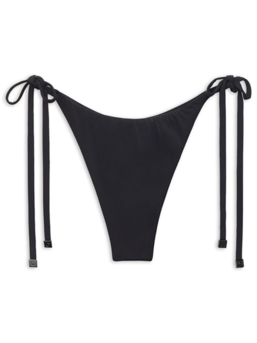 Calcinha De Biquíni Fio Dental Com Amarração Indonésia – Preto