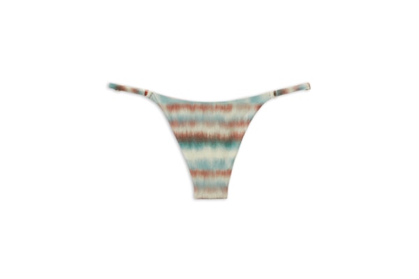 Calcinha De Biquíni Fio Dental Glittery Tie-Dye - Azul