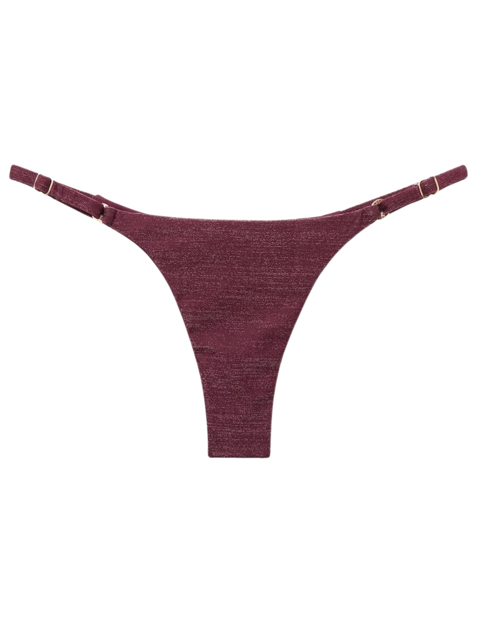 Calcinha De Biquíni Fio Dental Golden Glow Roxo Calzedonia