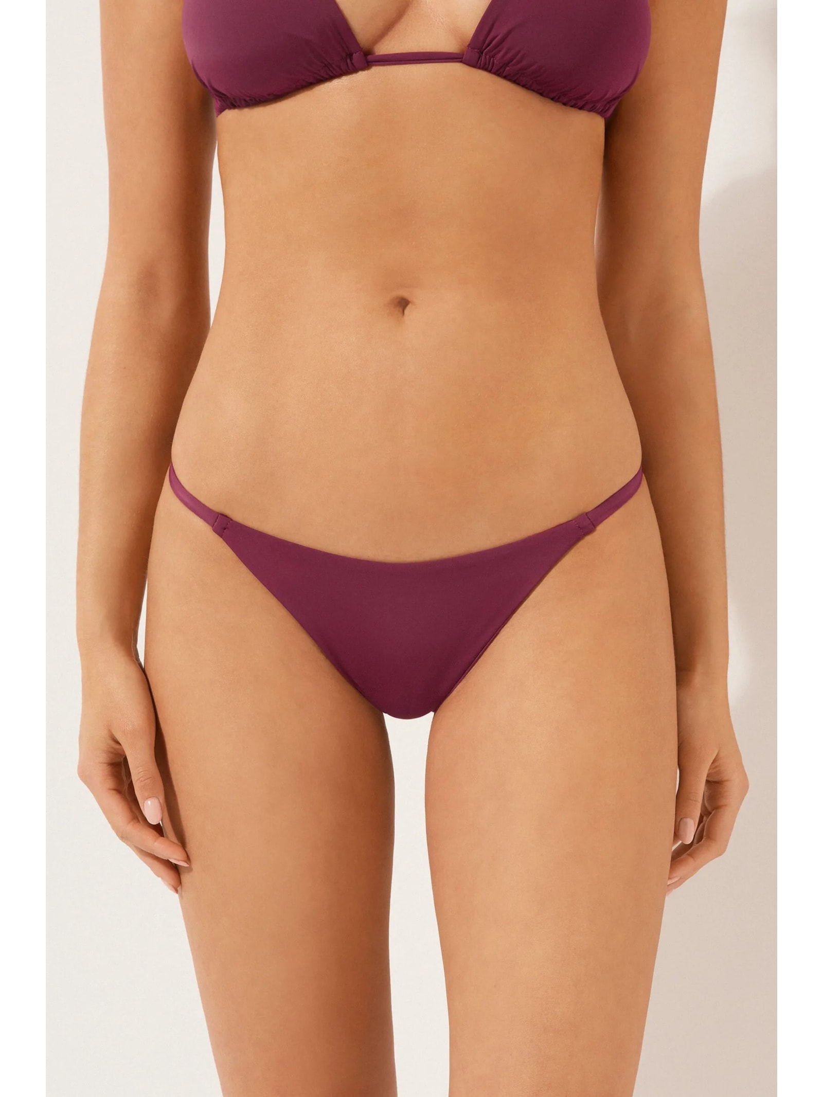 Calcinha De Biquíni Fio Dental Indonésia Bordô Calzedonia