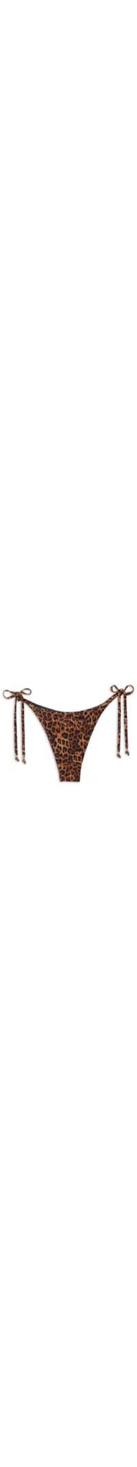 Calcinha De Biquíni Fio Dental Wild Animalier - Marrom
