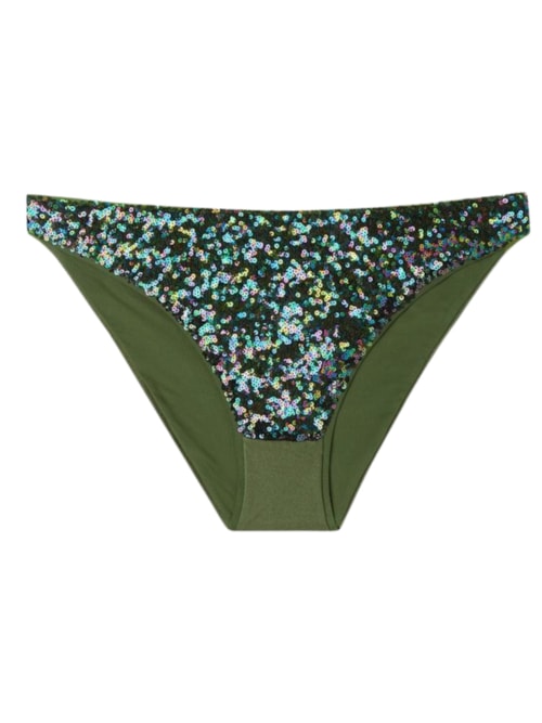 Calcinha De Biquíni Glowing Surface – Verde