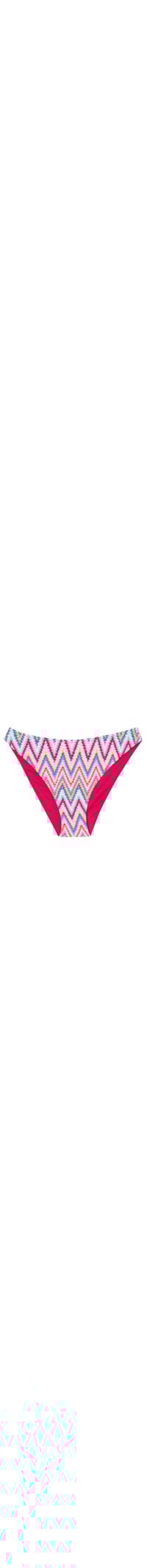 Calcinha De Biquíni Multicolor Chevron - Rosa