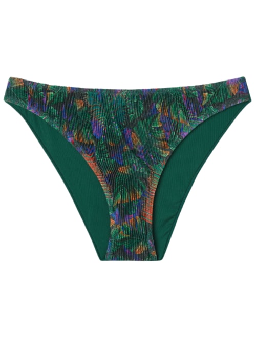 Calcinha De Biquíni Night Foliage – Verde