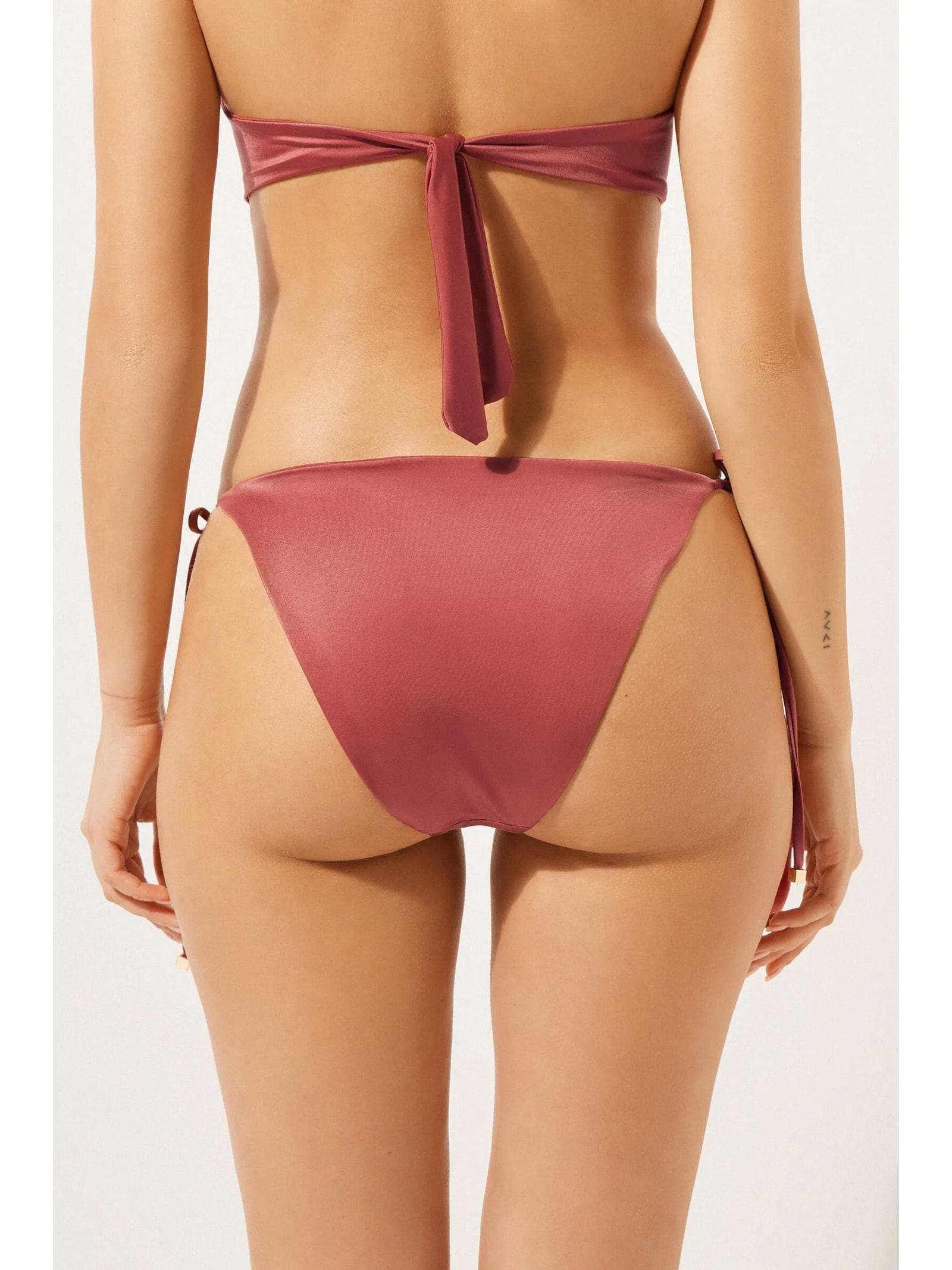 Calcinha De Biquíni Shiny Satin Laranja Calzedonia