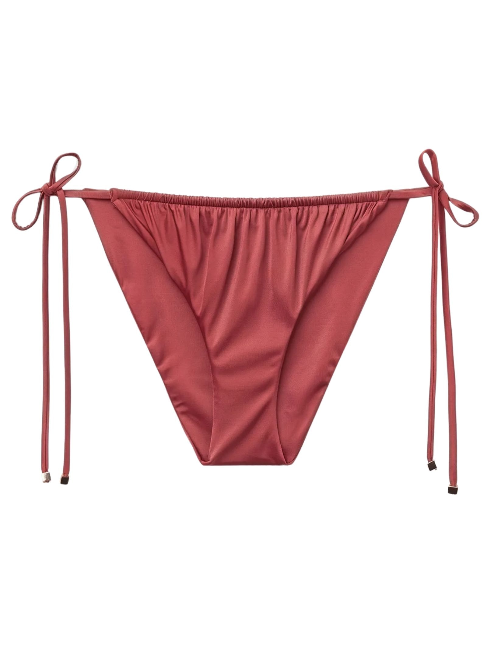 Calcinha De Biquíni Shiny Satin Laranja Calzedonia