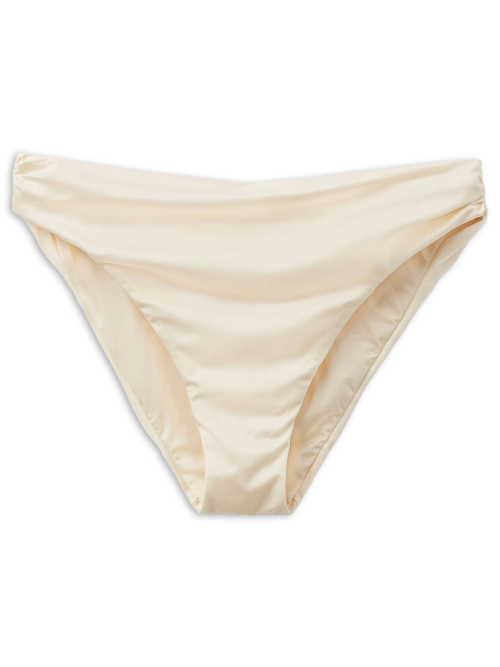 Calcinha De Biquíni Shiny Satin Off-White Calzedonia