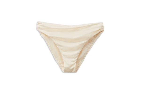 Calcinha De Biquíni Shiny Satin - Off-White