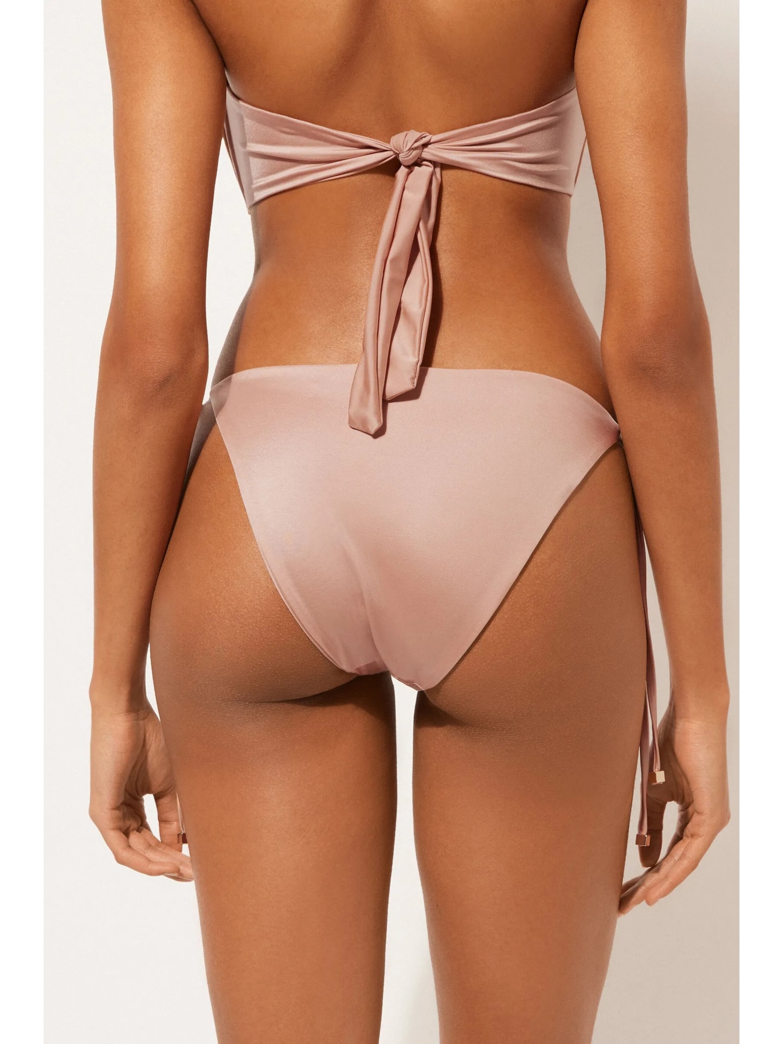 Calcinha De Biquíni Shiny Satin Rosa Calzedonia