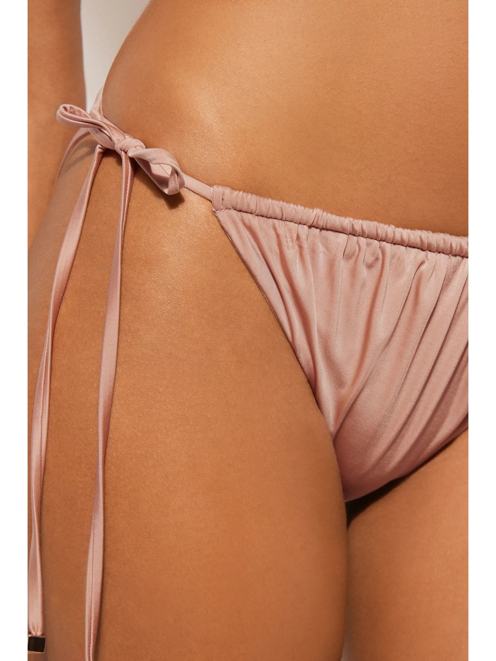 Calcinha De Biquíni Shiny Satin Rosa Calzedonia