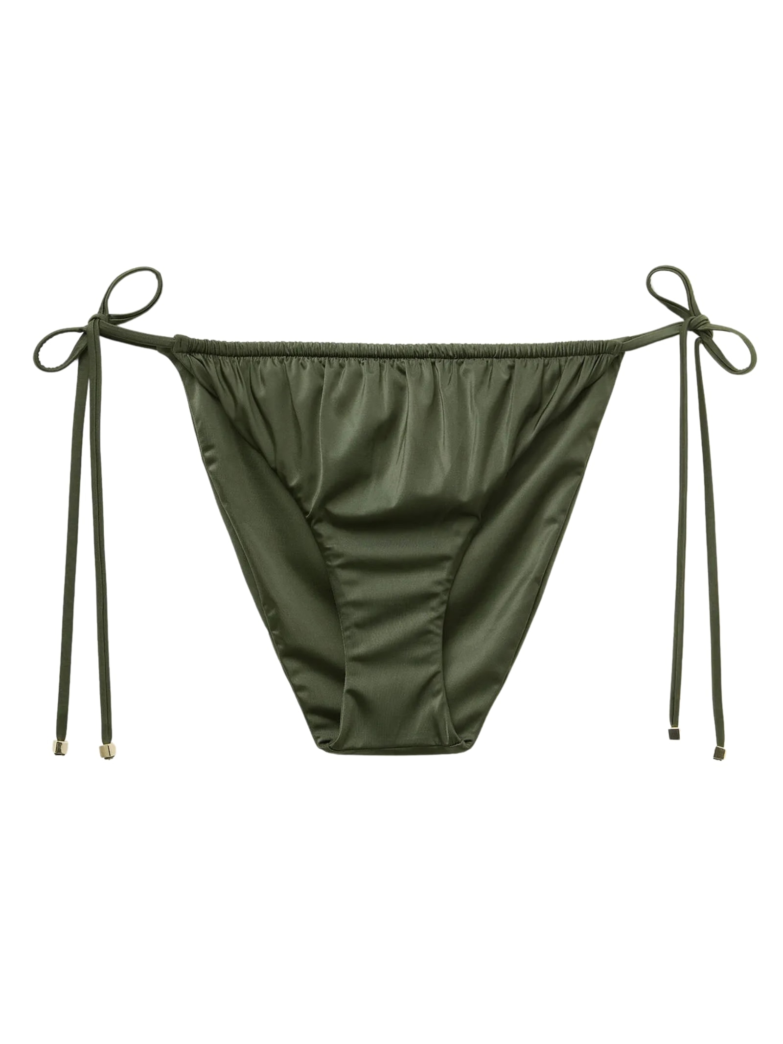 Calcinha De Biquíni Shiny Satin Verde Calzedonia