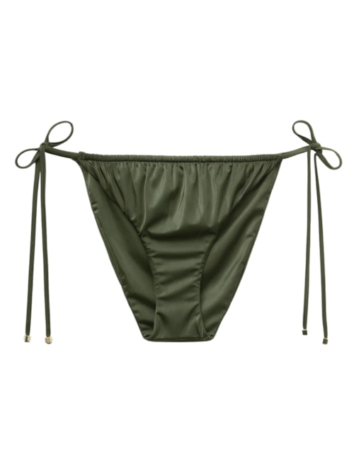 Calcinha De Biquíni Shiny Satin – Verde