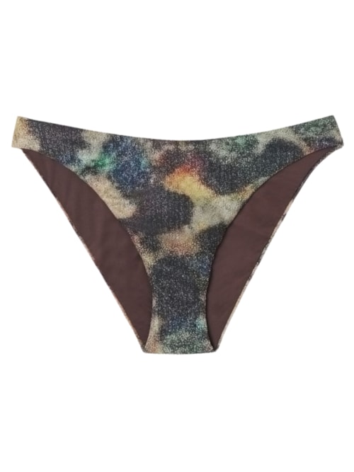 Calcinha De Biquíni Sparkling Camouflage – Marrom
