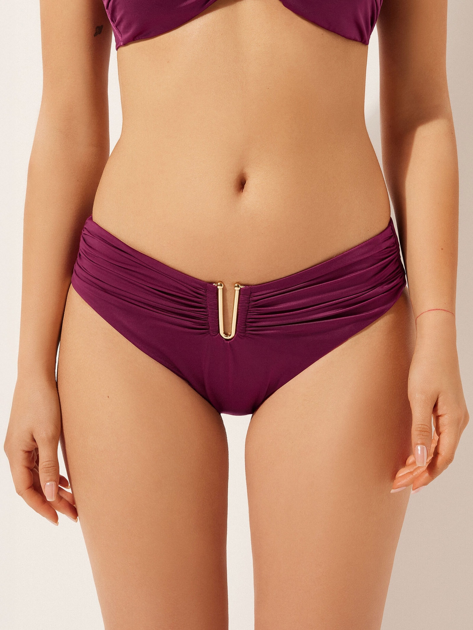 Calcinha De Biquíni Timeless Diva Bordô Calzedonia