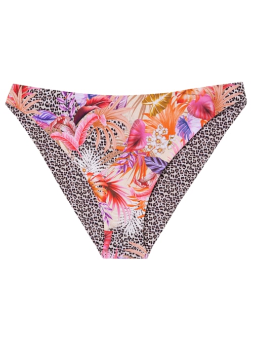 Calcinha De Biquíni Wild Foliage – Rosa