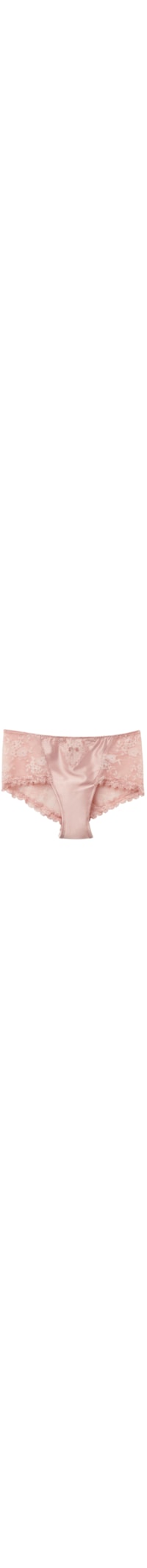 Calcinha De Cintura Alta Satin Meets Lace - Rosa