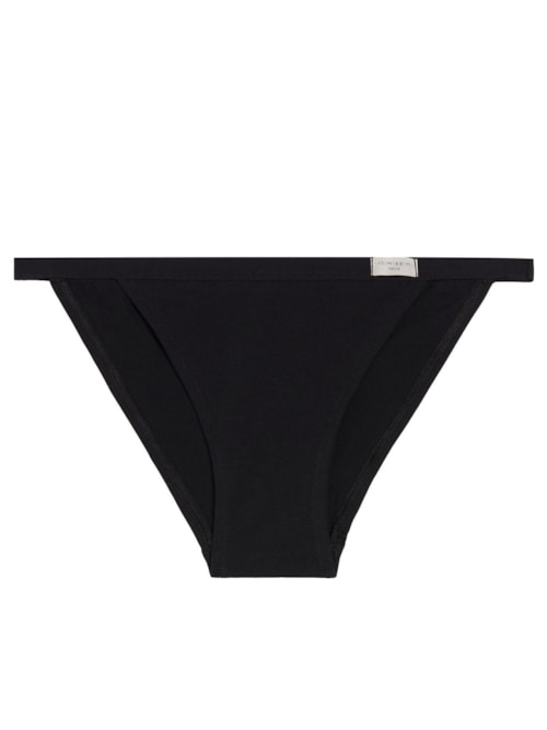 Calcinha Em Algodão e Laterais Finas Elásticas. – Preto