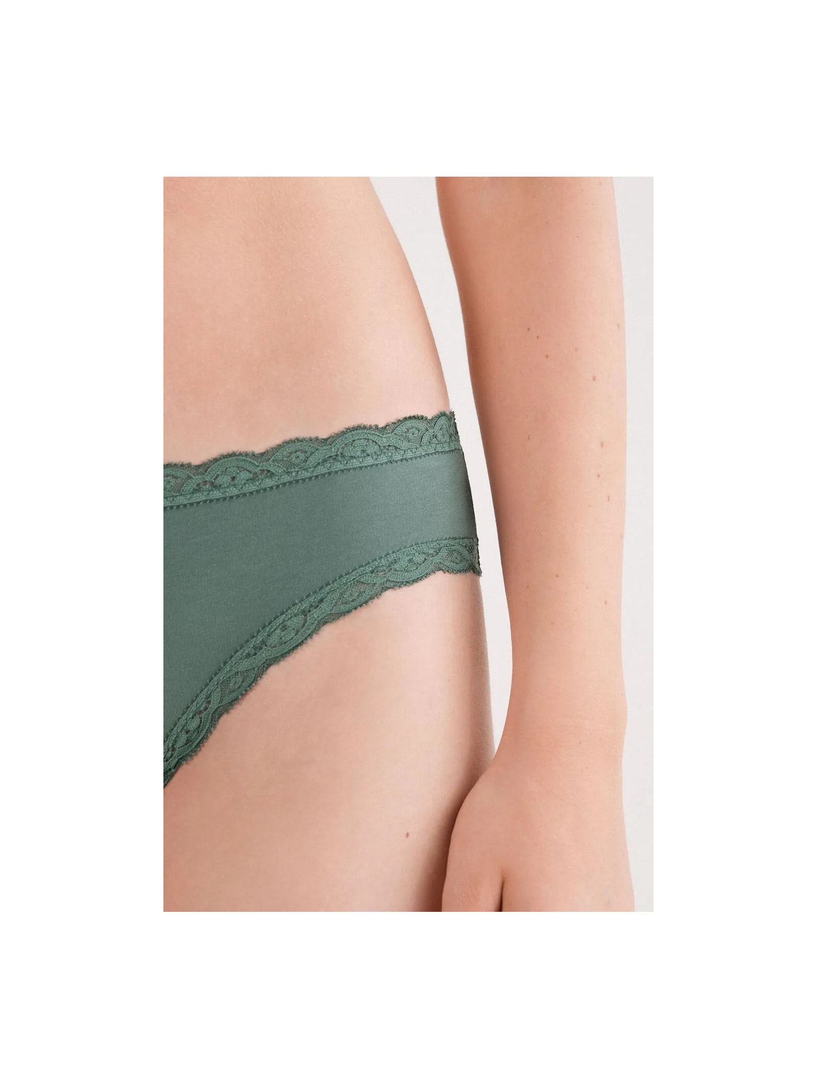Calcinha Em Algodão e Renda Verde Intimissimi