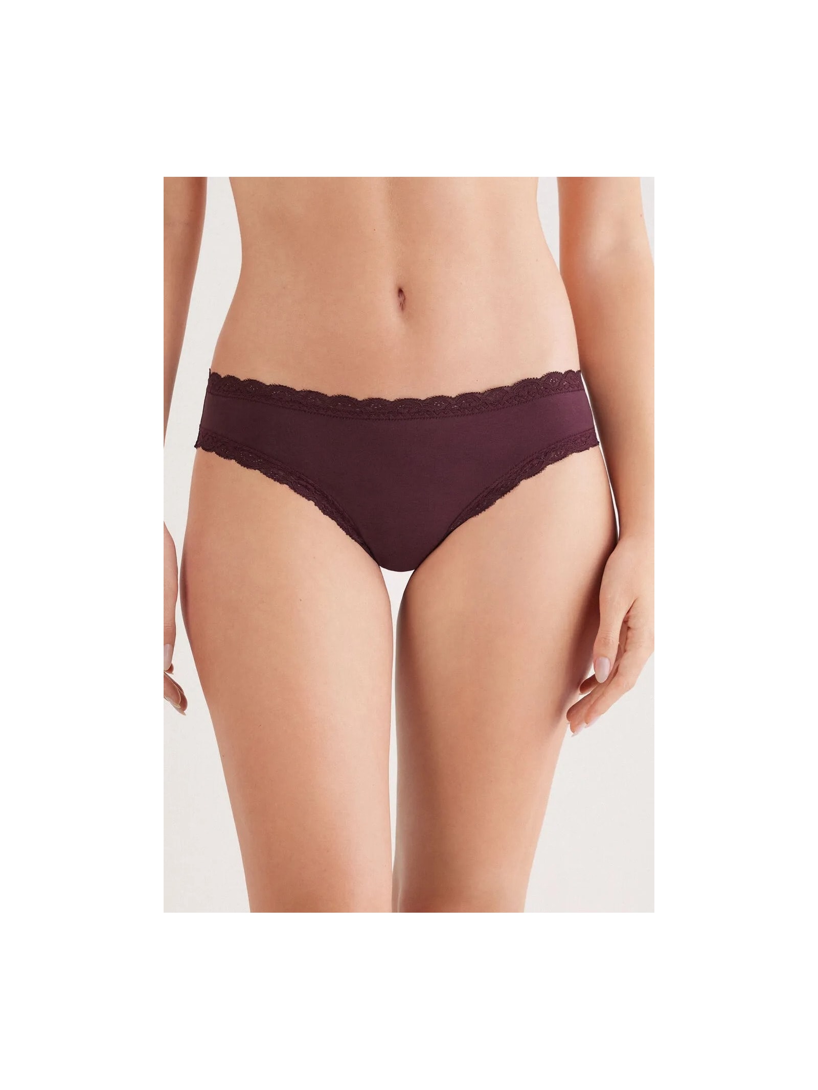 Calcinha Em Algodão e Renda Vermelho Intimissimi