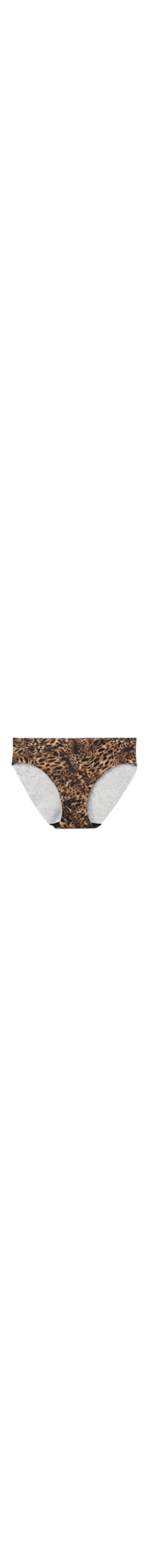 Calcinha Em Algodão Sem Costura Animal Print Always Glamorous - Marrom