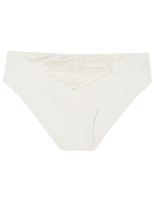 Calcinha Em Algodão Sem Costuras Pretty Flowers – Marfim