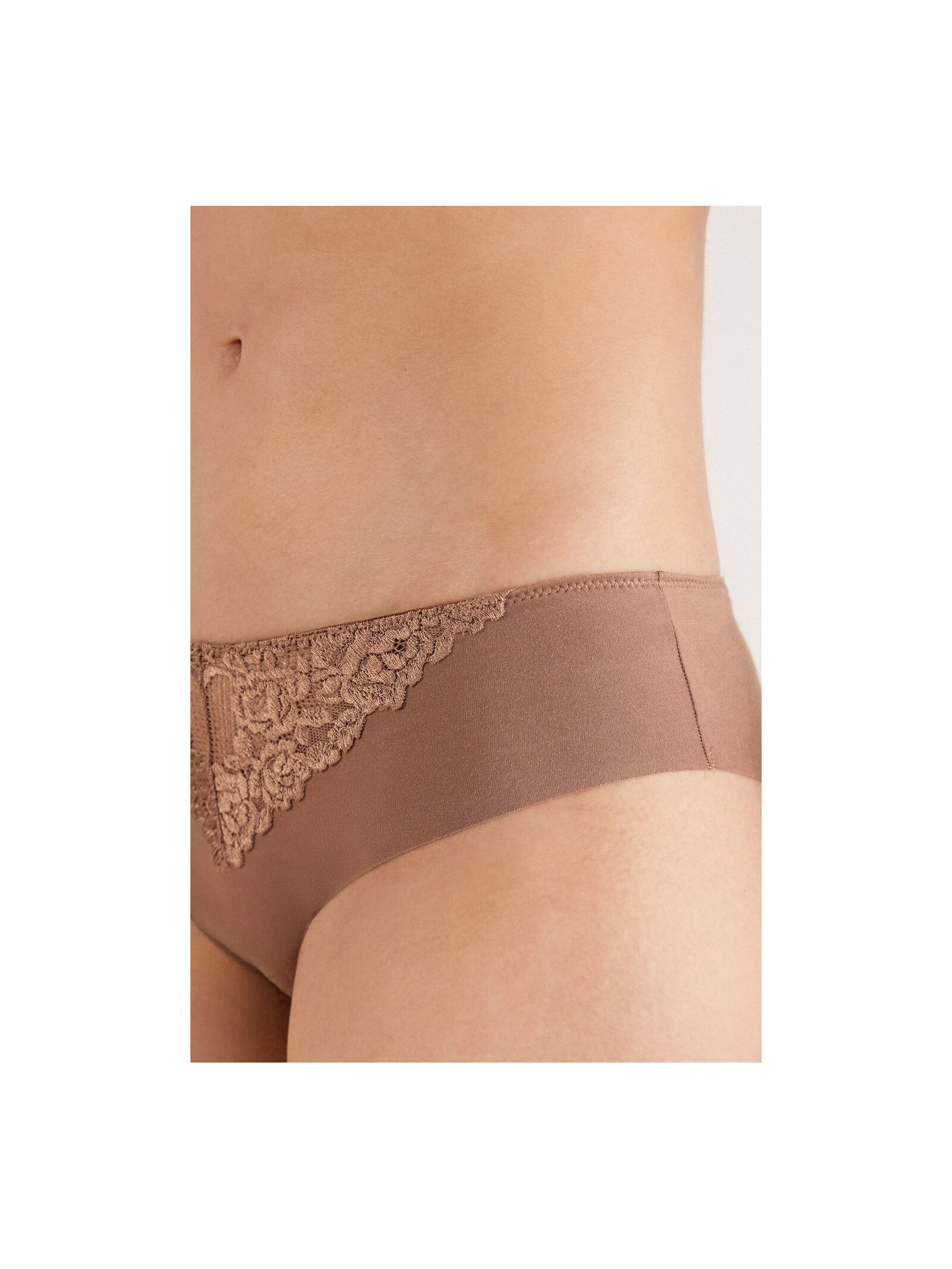 Calcinha Em Algodão Sem Costuras Pretty Flowers Marrom Intimissimi