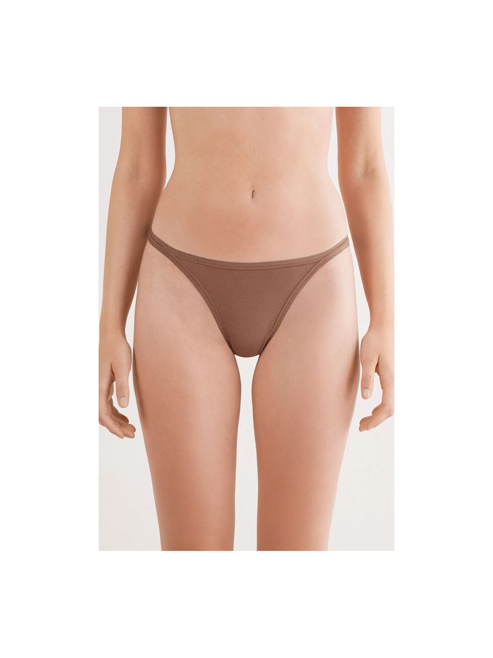 Calcinha Em Algodão Ultralight Marrom Intimissimi