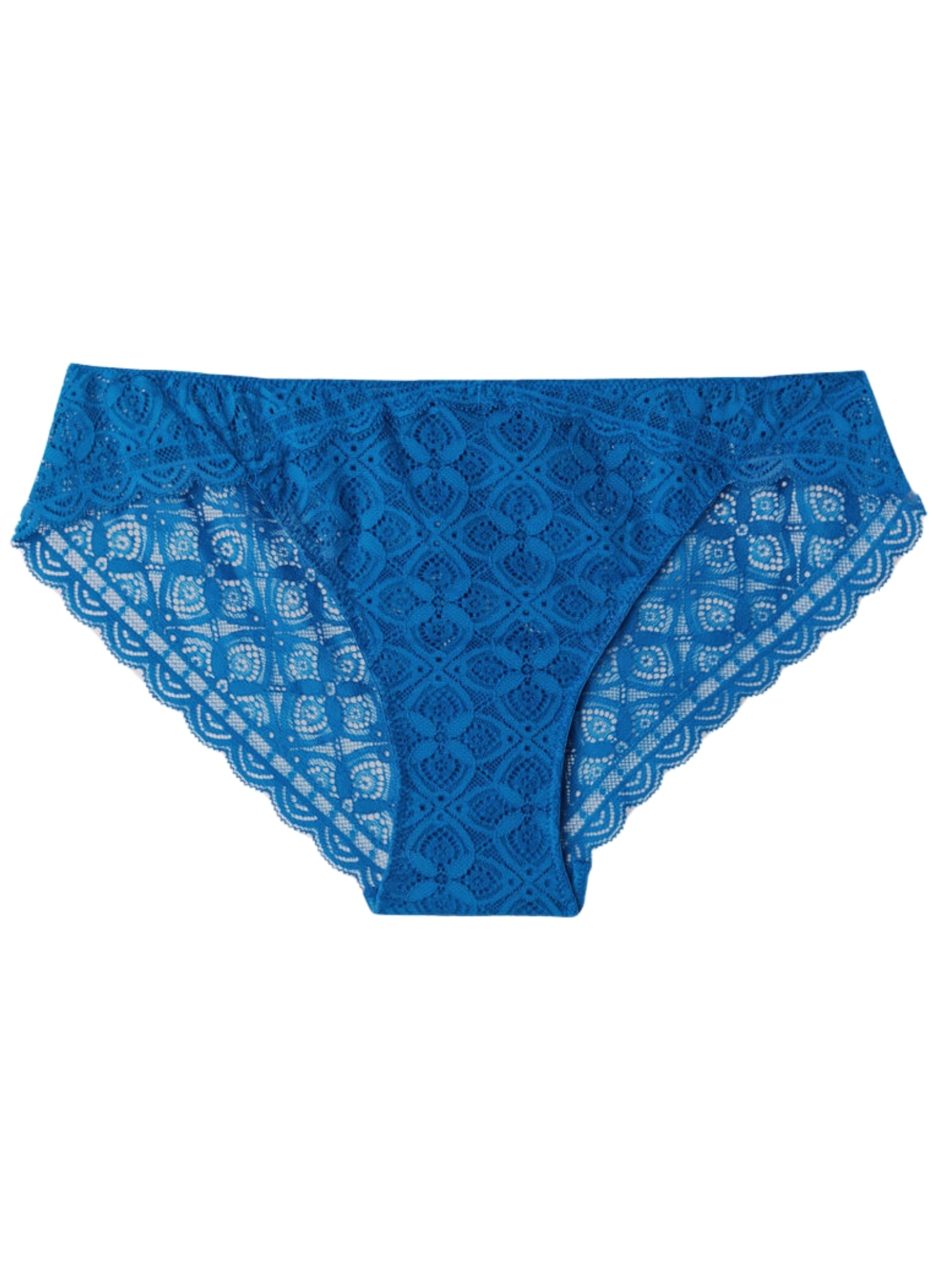 Calcinha Em Renda Cintura Baixa Azul Intimissimi