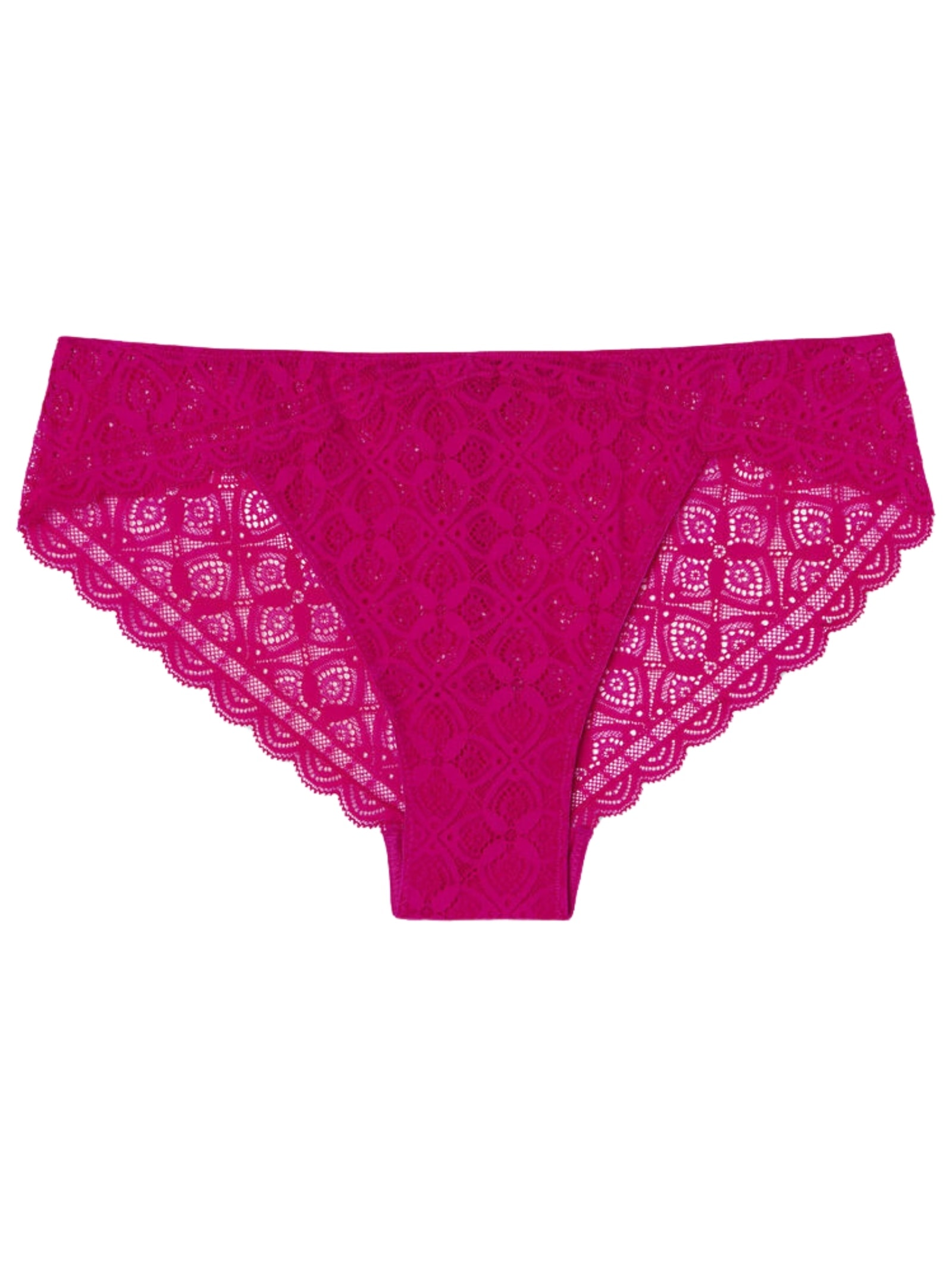 Calcinha Em Renda Cintura Baixa Rosa Intimissimi