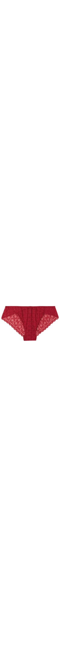 Calcinha Em Renda Cintura Baixa - Vermelho