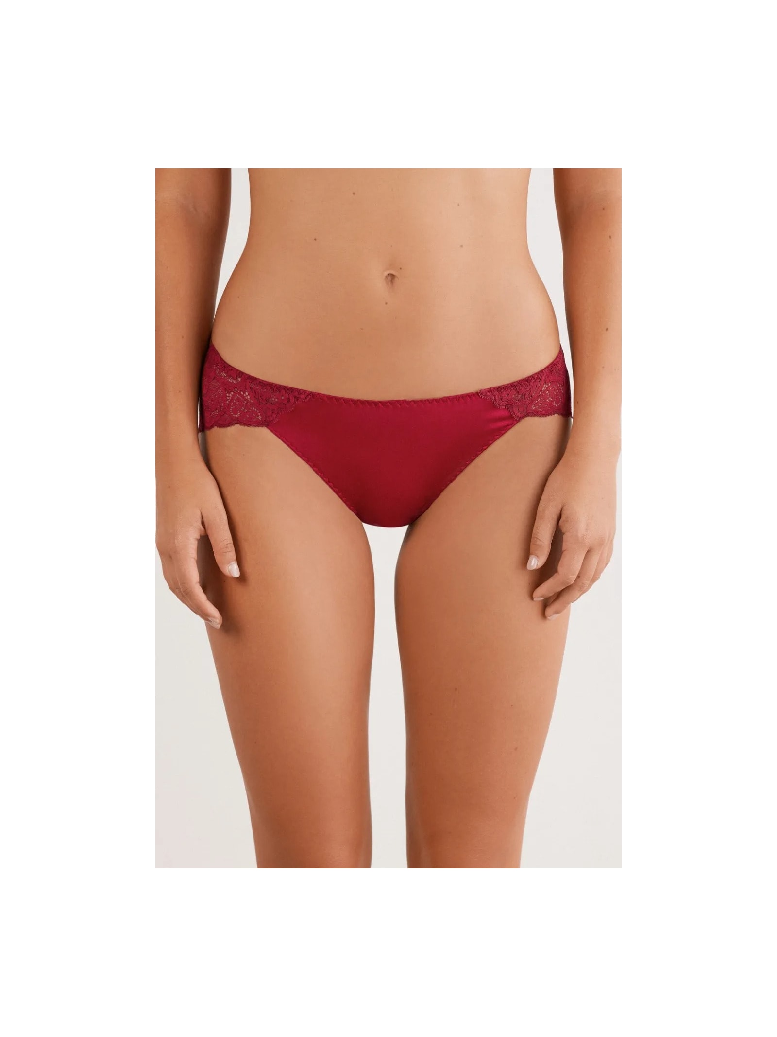 Calcinha Em Seda e Renda Vermelho Intimissimi